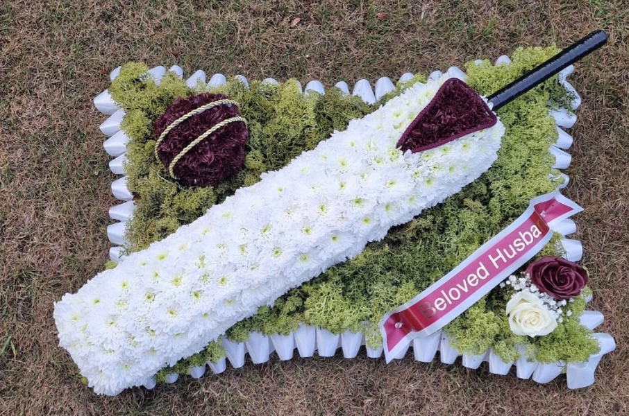 Cricket bat and ball