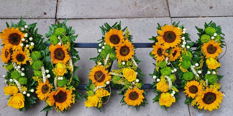 Funeral Letters Open Flowers